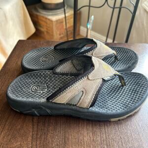 Teva Mens 9 Suede Thong Flip Flops Sandals Outdoor Toe Post Leather